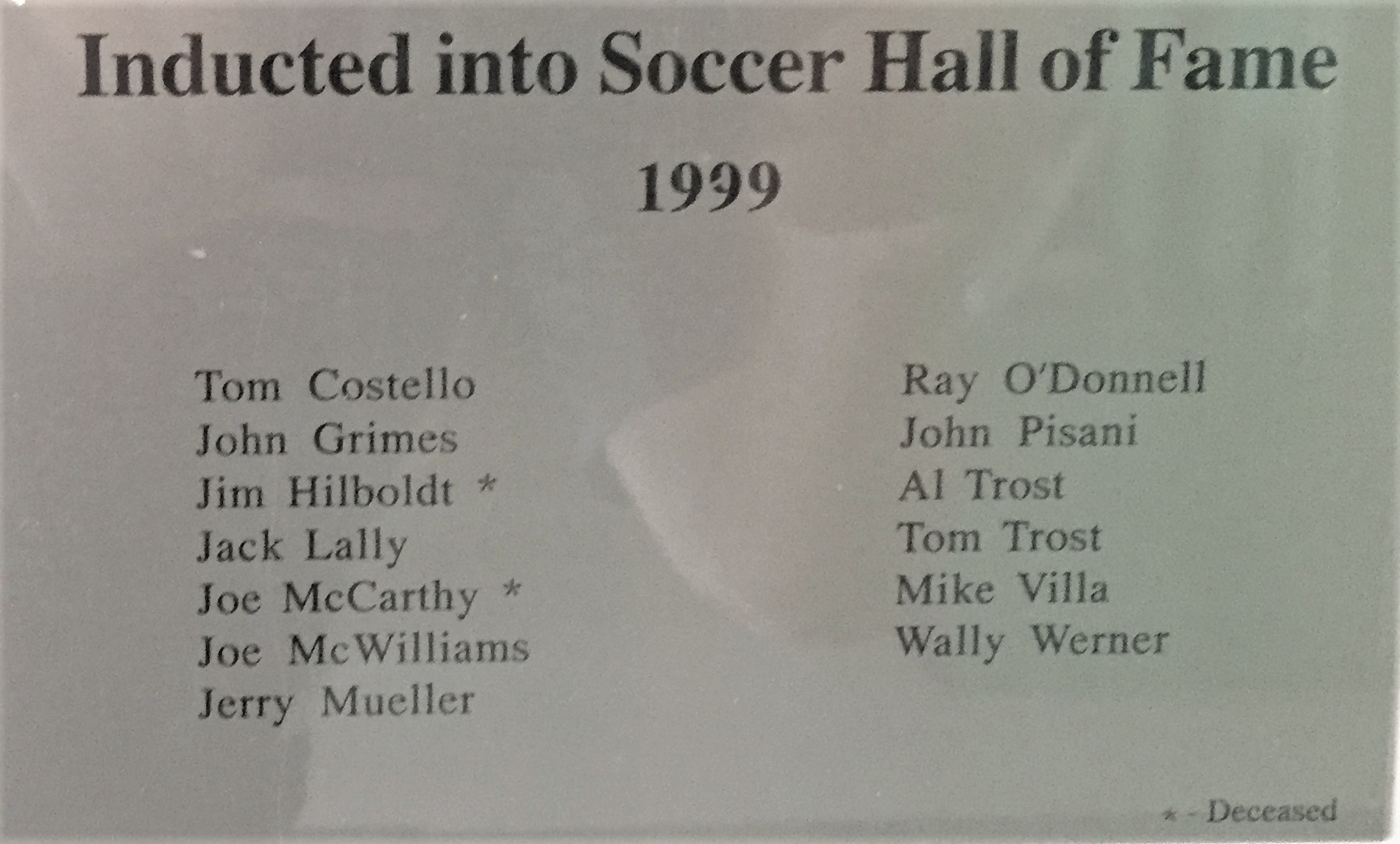 Trost, Al 1999 - St. Louis Soccer Hall of Fame
