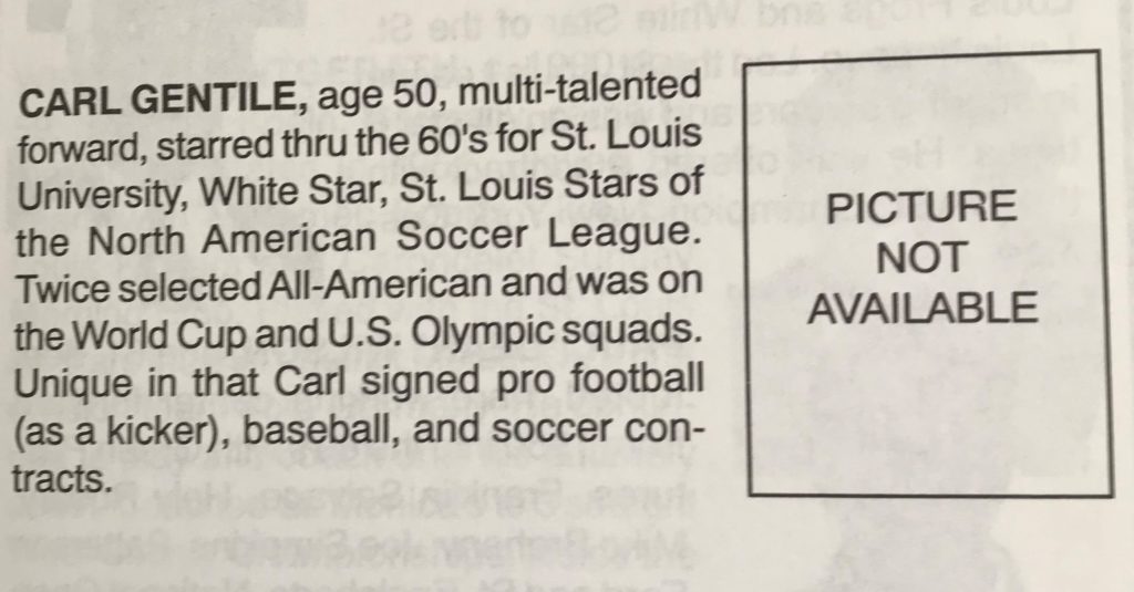 Gentile, Carl 1995 - St. Louis Soccer Hall of Fame