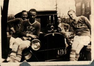 1983 1928.1929 Francis Albenesius on Left dressed in soccer uniforms